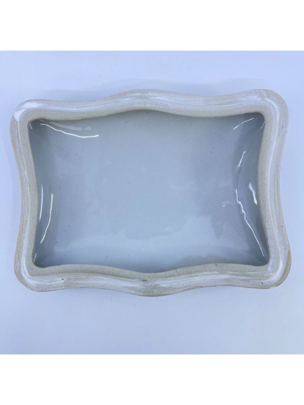 vintage blue & white ceramic trinket box with floral design chinoiserie keepsake - Picture 8 of 8